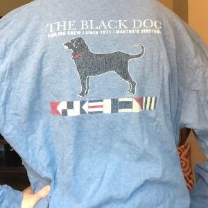 long sleeved black dog t-shirt